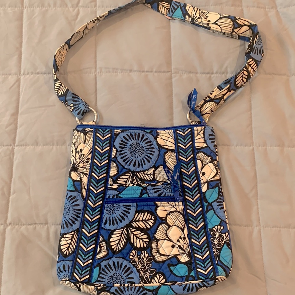 Vera Bradley Blue and White Floral Cross Body Bag